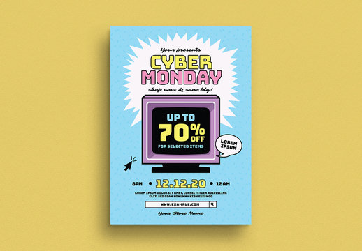 Cyber Monday Event Flyer Layout