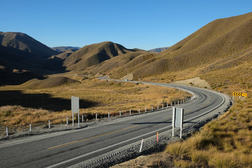 Lindis Pass and hills, Otago, South Island, New Zealand