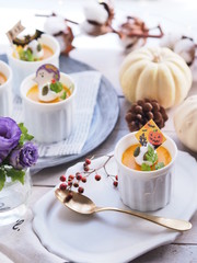 かぼちゃのプリンでハッピーハロウィン