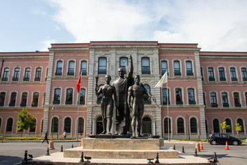 Ataturk and Youth Monument and rectorate building in Istanbul University