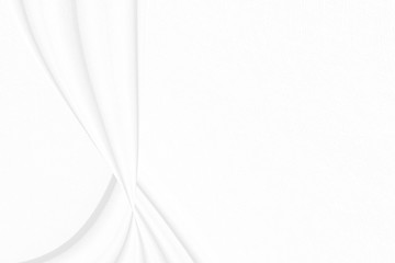 White Cloth background with soft waves.