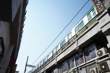 train on bridge