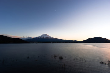 Kawaguchiko view of Fuji volcano mountain
