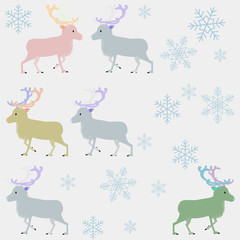 Reindeer seamless pattern