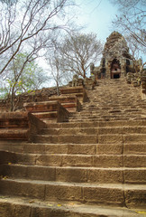 Steps and Gopura at entrance of Temple Wat Banan. Temple has been likened to a smaller version of...