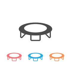 Jumping trampoline icon set isolated on white background. Vector
