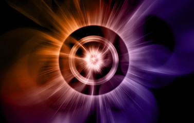 Abstract background for design. Colors, smokes and lines on a black background.