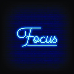 Fokus Neon Signs Style Text vector