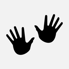 Hand palm icon symbol vector