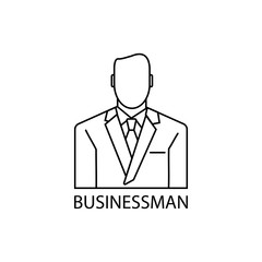thin line icons for businessman ,vector illustrations