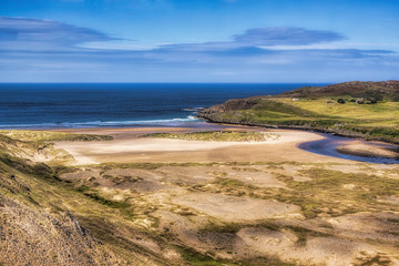 Bettyhill beach, the estuary of the River Naver, and Torrisdale Bay