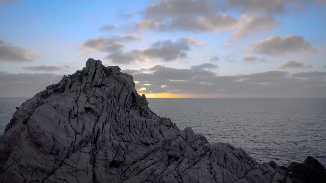 Sugarloaf Rock Margaret River Western Australia. Footage taken with the drone rotating .