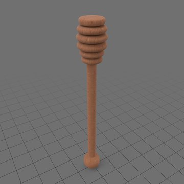 Wooden honey dipper
