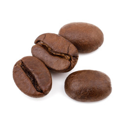Coffee beans isolated on white background