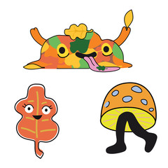 Autumn monsters characters