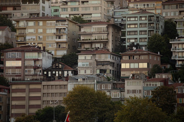 Apartmenthäuser am Bosporus, Istanbul Türkei