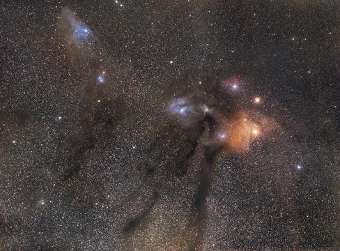 View of galaxy at the sky