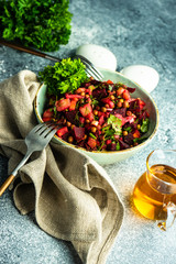 Organic vegetable salad