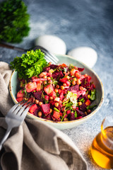 Organic vegetable salad