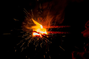 Diwali festival is celebrated with Firecrackers