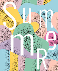 summer inscription on a colored background