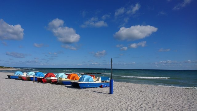 Tretboote in Heiligenhafen