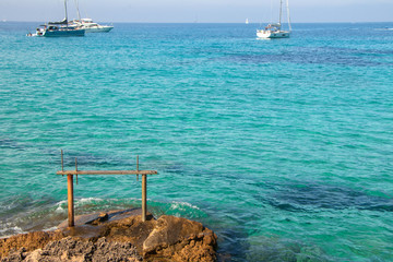 boat on the sea-ibiza