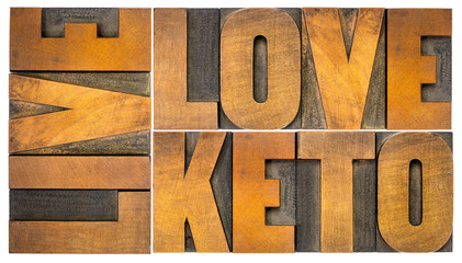 live love keto - ketogenic diet concept