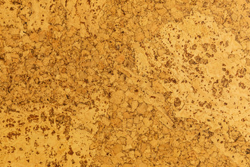 Close-up of cork sound insulation lagging of carrot color for floors and walls
