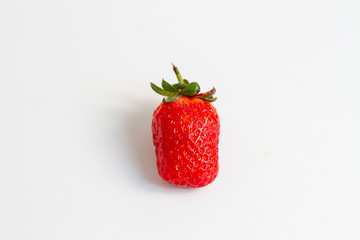 red fresh square shaped strawberries