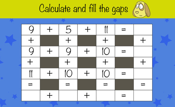 Math logic puzzle. Children education game, iq test, brain training