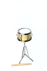orchestra snare drum isolated on white background