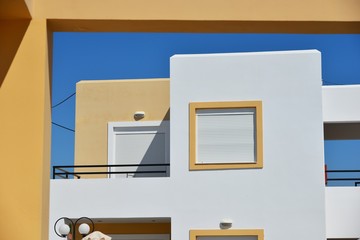 Individuelle Urlaubsresidenz in typischer griechischer Architektur (Rhodos, südliche Ägäis)