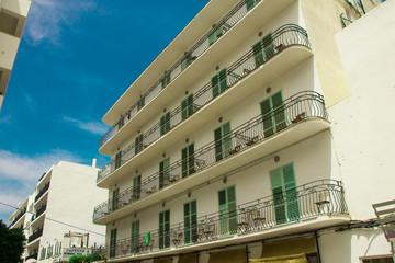modern building with balconies-ibiza