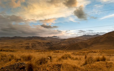 Fototapeta na wymiar Andean sunset