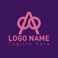 A with infinity sign logo design template for your business	