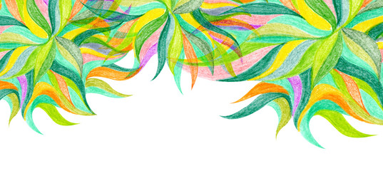 Abstract color pencil art draw background.