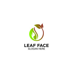 natural human leaf logo templates