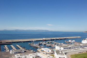 Fototapeta na wymiar View over the port of Tangier