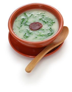 caldo verde (kale soup) , traditional portuguese cuisine