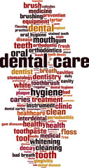 Dental care word cloud