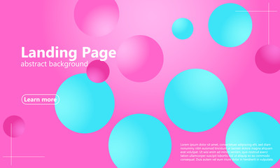Landing page. Geometric background.