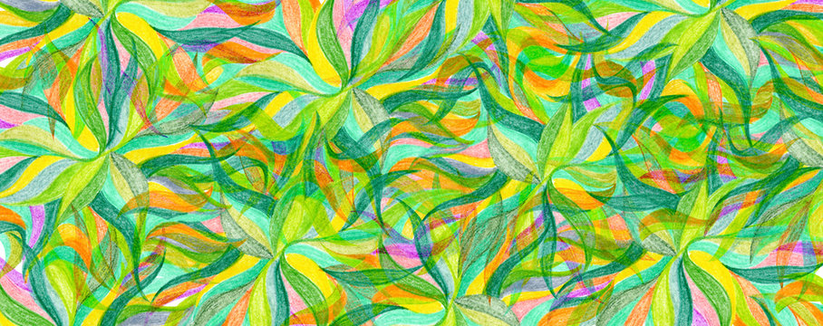 Abstract color pencil art draw background.