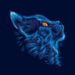 Cat vector illustration logo