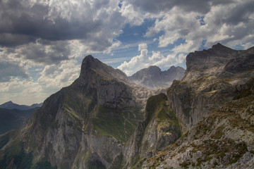 Views of the peaks of the Picos de Europa National Park.
