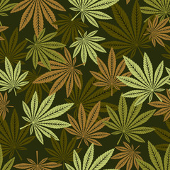 Cannabis medicinal seamless pattern.