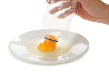Use an Empty Water Bottle to Easily Separate Eggs     
