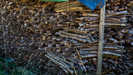 Lagerung von Holz