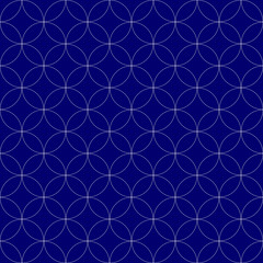 Imitatie van traditioneel Japans borduurwerk Sashiko. Naadloze patroon, achtergrond. Vector illustratie. Op marineblauwe achtergrond..