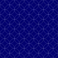 Fotobehang Donkerblauw Imitatie van traditioneel Japans borduurwerk Sashiko. Naadloze patroon, achtergrond. Vector illustratie. Op marineblauwe achtergrond..